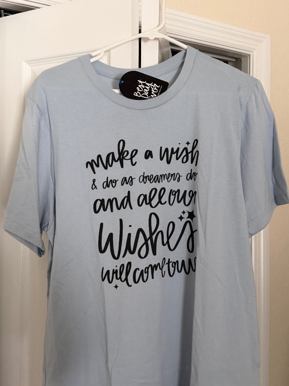 Happily Ever Tees Wishes Blue Shirt